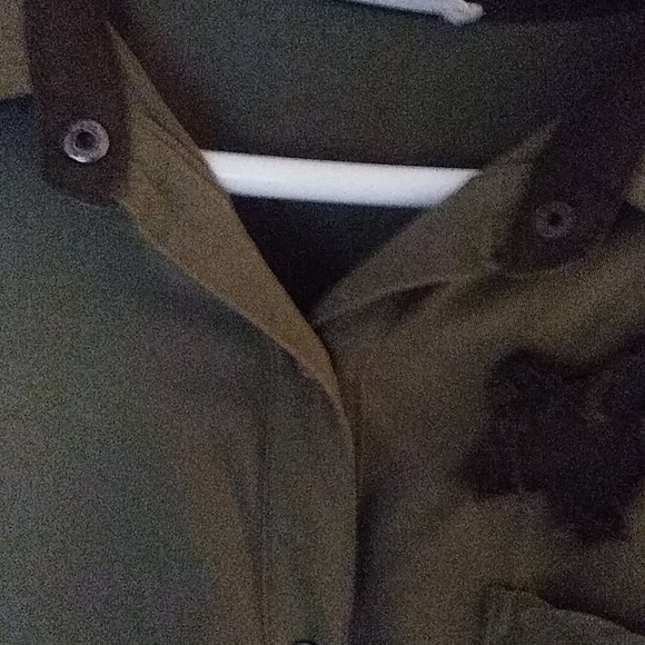 Hummingbird Khaki Star Blouse size S/M - Picture 4 of 8